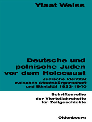 cover image of Deutsche und polnische Juden vor dem Holocaust